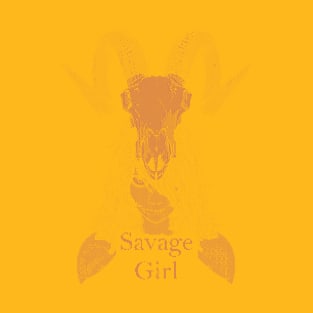 ASCii Savage Girl w/ text (Purple) T-Shirt