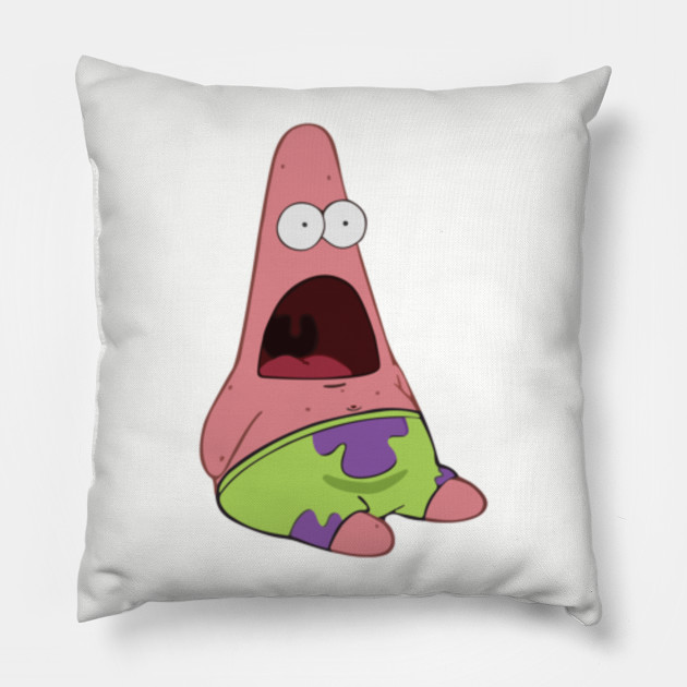 Surprised Patrick Meme Pillow Teepublic