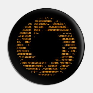 Aperture Science letters logo on black Pin