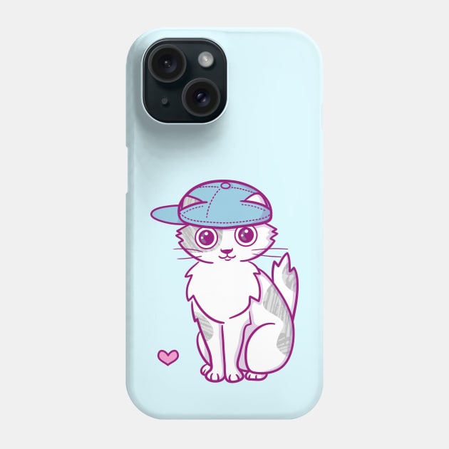 Tabby and White Kitten Phone Case by Wlaurence