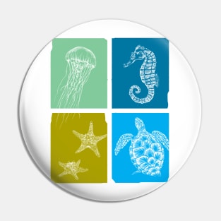 Sea life print Pin