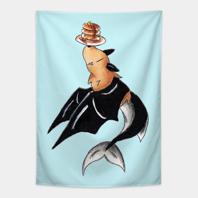 Pancake Batfish Tapestry by KristenOKeefeArt