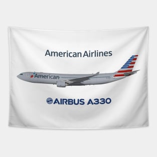 Illustration of American Airbus A330-300 Tapestry