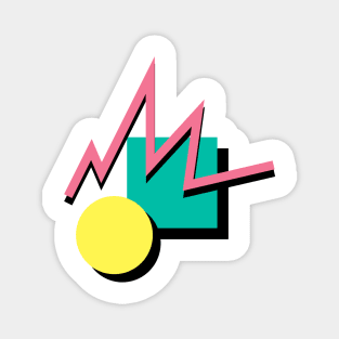 Retro 90s Aesthetic Vaporwave Pattern Magnet