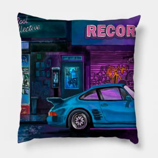 Neon 911 vintage Pillow