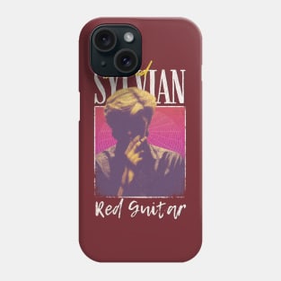 David Sylvian Vintage 1970 // Red Guitar Original Fan Design Artwork Phone Case