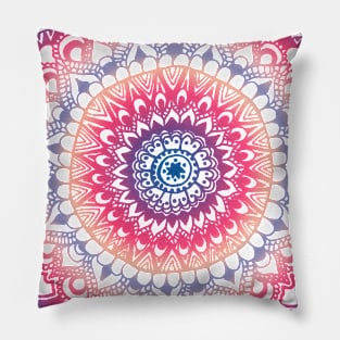 Ocean Sunset Mandala Pillow