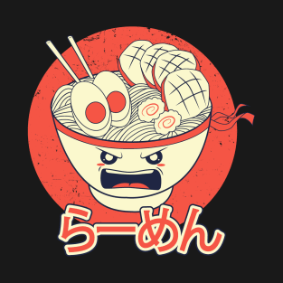 Kawaii Angry Spicy Japanese Ramen T-Shirt