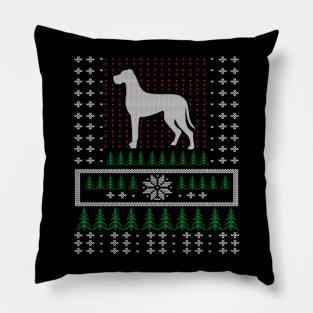 Great Dane Ugly Christmas Sweater Gift Pillow