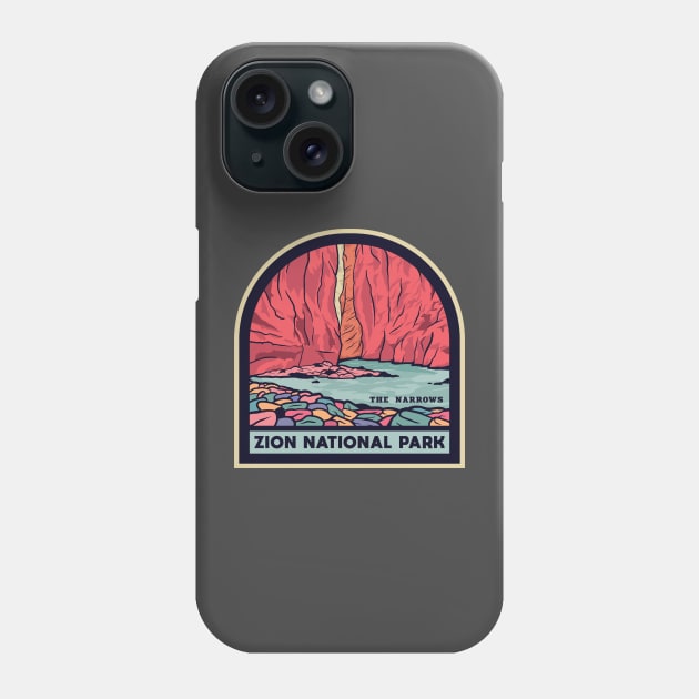 Zion National Park - The Narrows Phone Case by Whimzy Arts