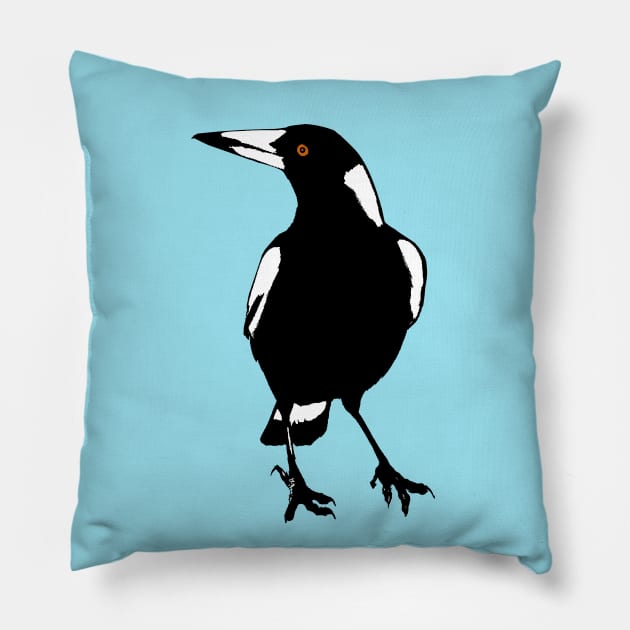 Magpie Pillow by Byrnsey