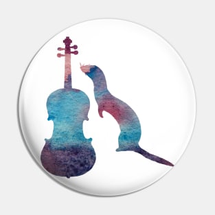 Ferret Viola Art Pin