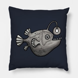 Angler Fish Swims Deep Pillow