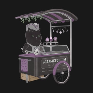 Creamatorium Cat Ice Cream Cart T-Shirt