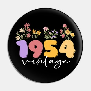 70 Years Old Vintage 1954 70th Birthday Wildflower Pin