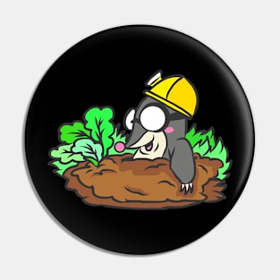 Mole Gardener Animal Funny Garden Gift Cool Pin