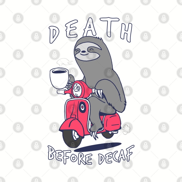 Coffee Scooter Sloth by robotface