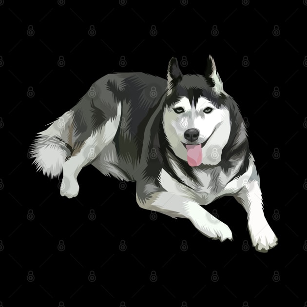 husky dog vector art by ビーズ