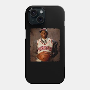 Young Allen Iverson in Sixers Vintage Phone Case