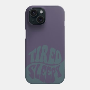 Tired Sleepy, Full Colour, Blue, Purple Phone Case