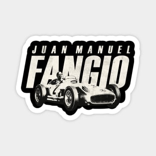 Juan Manuel Fangio by © Buck Tee Original Design Magnet