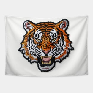 Embroidered Tiger Patch Design Tapestry