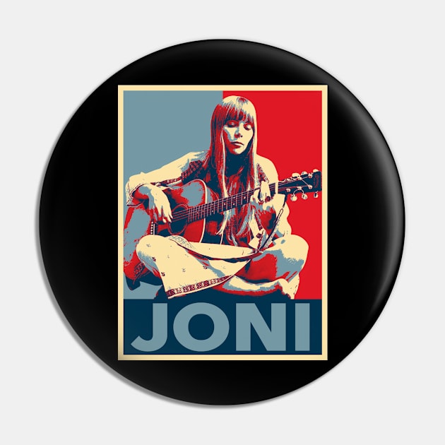Graphic Joni Tribute Gift For Fans Pin by Princess Bones Artwork