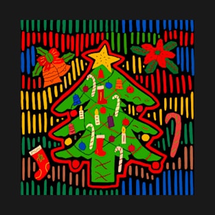 San Blas Island Christmas Tree Mola T-Shirt