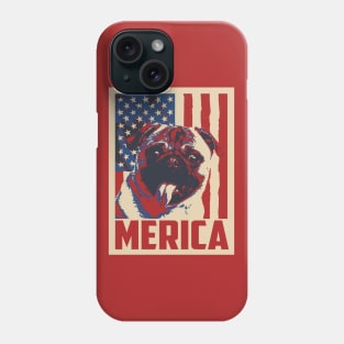 Pug Merica 4th Of July Phone Case