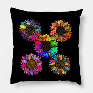 Blooming Sunflower Bouquet Tee Pillow