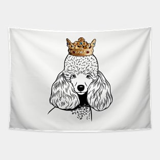 Miniature Poodle Dog King Queen Wearing Crown Tapestry