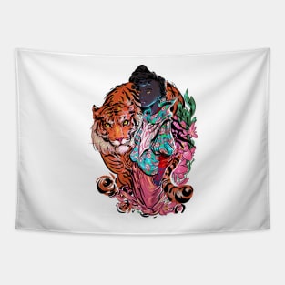 Silent Tiger Tapestry