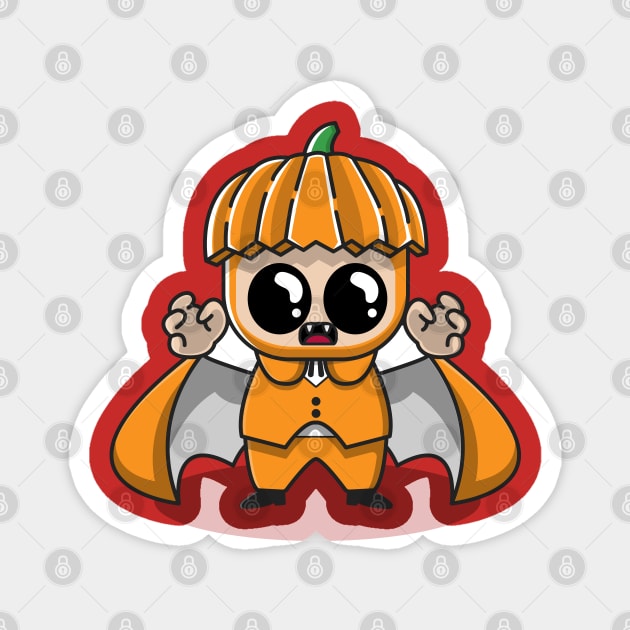 pumpkin dracula Magnet by fflat hds