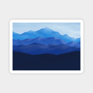 Blue Mountains | Mountain Scene | Mountain Landscapes | Alpine | Shades of Blue Magnet