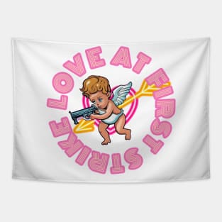 Love at First strike cupid Tapestry