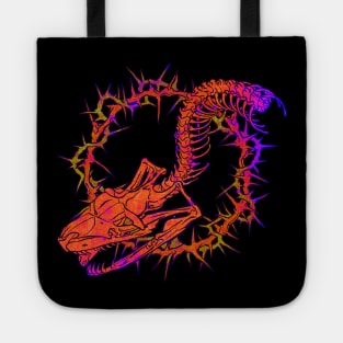 Grungy Boa Skull V2 Tote