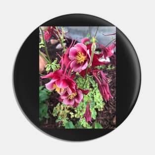 Red Flowers Pin