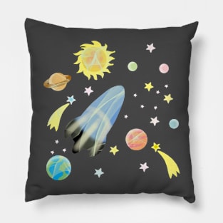 space elements, stars and planets Pillow