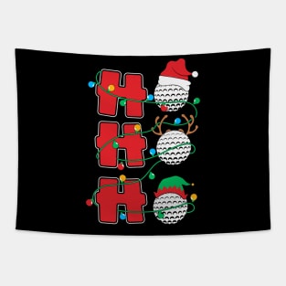 Ho Ho Ho Golf Christmas Gift Tapestry