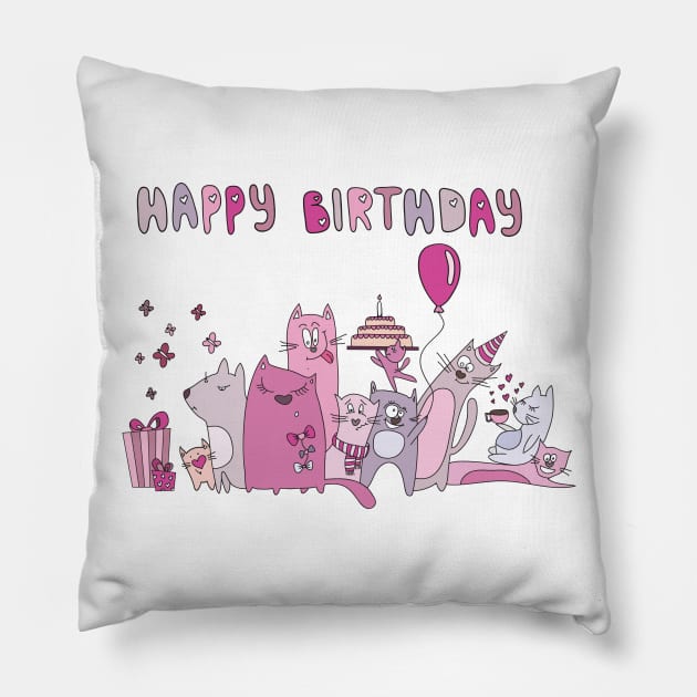 happy birthday Best gift Pillow by moha1980