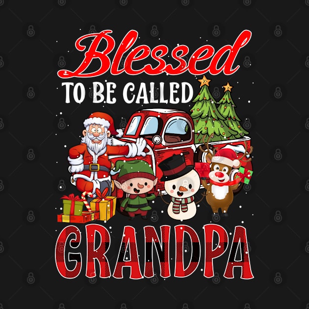 Blessed To Be Called Grandpa Christmas Buffalo Plaid Truck by intelus