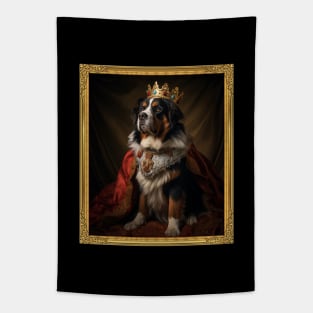 Majestic Bernese Mountain Dog - Medieval Swiss Queen (Framed) Tapestry