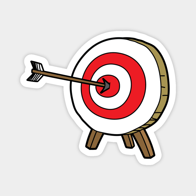 Archery target and arrow Magnet by Cathalo