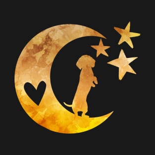 Dachshund Half Moon Stars T-Shirt