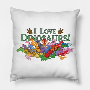 Cute and Colorful Dinosaurs Pillow