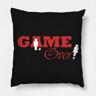 Game Over Red Pillow