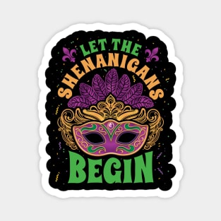 Mardi Gras Costume Let The Shenanigans Begin Magnet