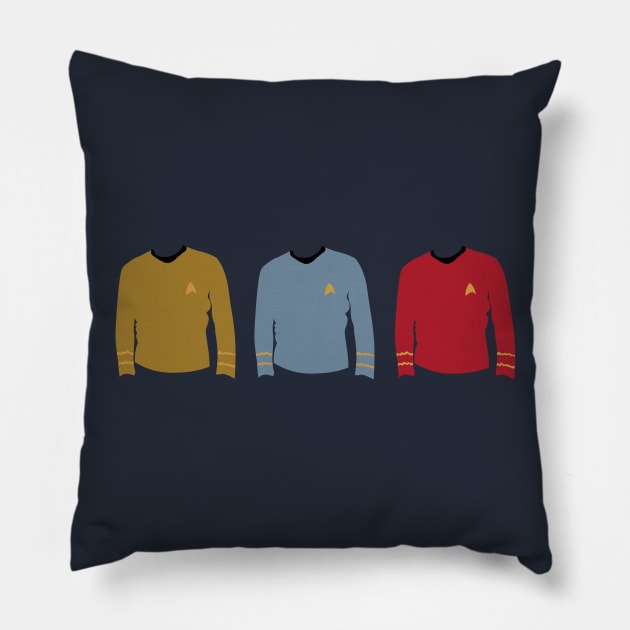 Star Trek Shirt Colours Pillow by AquaMockingbird