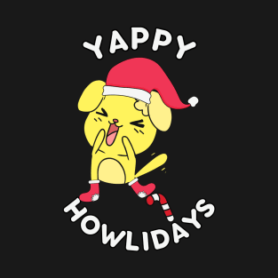Kawaii Christmas Dog - Yappy Howlidays T-Shirt