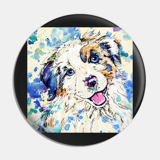 Aussie pup Pin by EveiArt